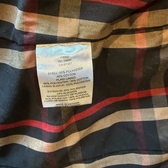 Pendleton Black Classic Trench Coat w/ Plaid Lining - Picture 7 of 7